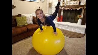 Gymnastics on my new giant ball [upl. by Sillek356]