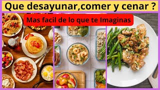 ✅Descubre cómo Desayunar Almorzar Comer y Cenar saludablemente💖 [upl. by Birecree]