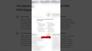 Are PFAS Chemicals Linked to Cancer Risks 🚨 Discover the Hidden Dangers [upl. by Kraft]