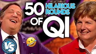 50 HILARIOUS Rounds Of QI With Stephen Fry and Sandi Toksvig [upl. by Uhthna41]