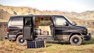 Camper Van Conversion Build for under 4k Living in a Ford Econoline [upl. by Repooc413]