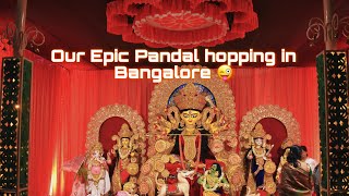 Our Epic Pandal Hopping in Bangalore durgapuja2024 [upl. by Mailiw572]