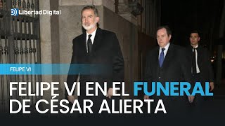 Felipe VI aparece en el funeral de César Alierta [upl. by Broida]