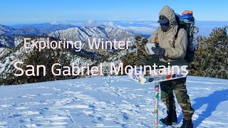 San Gabriel Mountains hiking PCT2024 sangabrielmountains mountbadenpowell wrightwood winter [upl. by Ettenot334]