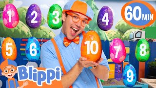 Dino Egg Hunt Counting 1 to 10  Blippis Playdate  Educational Videos for Kids [upl. by Assilana]