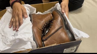 Red Tape Tan Boot Unboxing and Review [upl. by Lacim]