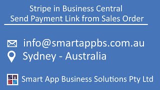 Stripe and Business Central Integration  Send Payment Link from Sales Order [upl. by Nalhsa373]