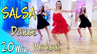 20 min SALSA Beginner to Advanced DANCE WORKOUT – Easy to follow  How To Dance Salsa [upl. by Nnaycart]