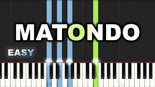 Matondo  Frank Mulaja  EASY PIANO TUTORIAL BY Extreme Midi [upl. by Naamann759]