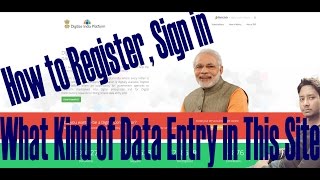 How to Register Sign in and quotWhat Kind of Data Entry in Digitize India Platformquot Video in Hindi [upl. by Oaks]