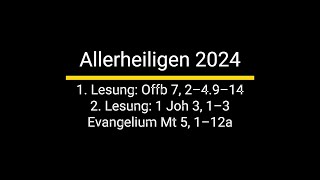 Erde 20  Allerheiligen 2024  Predigt [upl. by Amerak]