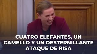 El desternillante ataque de risa de la primera ministra danesa [upl. by Erdnaxela]