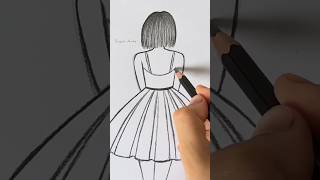 Easy girl drawing drawing art satisfying drawing girldrawing shortsvideo shortsfeed shorts [upl. by Ruhl]