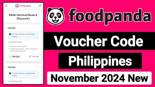 foodpanda philippines voucher code november 2024  foodpanda voucher code [upl. by Dafodil341]