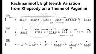 拉赫玛尼诺夫 帕格尼尼主题狂想曲第十八变奏重奏 Rachmaninoff  Eighteenth Variation from Rhapsody on a Theme of Paganini A [upl. by Eicul]