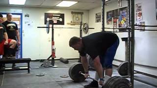 Brad Gillingham RAW Deadlift Training 310 KG 682 X 8  No BeltApril 2013 [upl. by Selim]