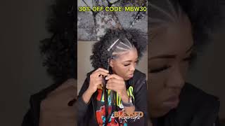 Super Easy amp Quick Style On Short 4C Hair🥺Half Wig Tutorial Beginner Friendly mybraidedwig [upl. by Meghan]