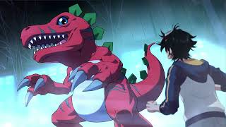 Agumon evolve Tyrannomon  Fire Breath Skill Digimon Survive Evolution [upl. by Nylave]