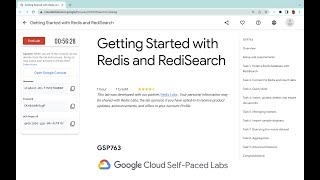 Getting Started with Redis and RediSearch  qwiklabs  GSP763 [upl. by Eseneg]