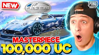 MAXED 100000 UC PAGANI GLACIER MASTERPIECE SPEED DRIFT  PUBG MOBILE [upl. by Valencia]