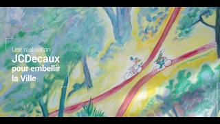 JCDecaux offers a mural painting in honor of Sempé to Parisians [upl. by Rame915]