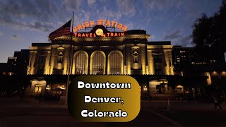 Downtown Denver Colorado Walking Tour  With Captions [upl. by Ellan799]