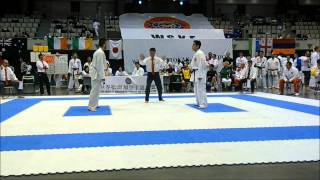 Karate  Kumite  Waldo Ramírez vs Hatem Aldweik  12th World Championship WSKF  220815 [upl. by Ajad]