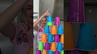 Cup Stacking Game To Reveal The Gender Of Our Baby🤯 [upl. by Atteuqahs]