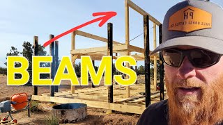 Last of the 4x8 Beams  Off Grid Cabin Build [upl. by Gunner345]