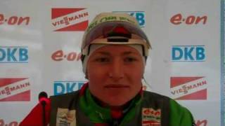 Darya Domracheva After Final Loop Battle in Antholz [upl. by Aluor]