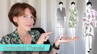 DIY Fashion Wie man ein Stufenkleid mit dreiviertel Ärmel selbst näht [upl. by Murial731]