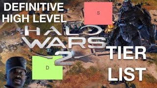 The Definitive High Level Halo Wars 2 1v1 Leader Tier List [upl. by Llenehc524]