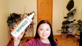 Biofreeze Cryospray Spray Review  Pain Relief [upl. by Hosea]