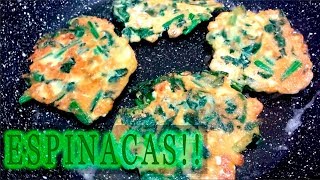 Tortitas de espinaca con queso en salsa verde  El Mister Cocina [upl. by Joacima]