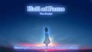 Nightcore  Hall of Fame The Script  Lyrics [upl. by Sami]