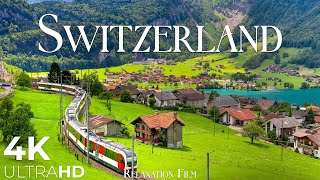 SWITZERLAND • 4K Relaxation Film Winter to Spring • Relaxing Music  Nature 4k Video UltraHD [upl. by Venita]