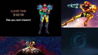 Metroid Samus Returns  All Ending Screens [upl. by Hollah]