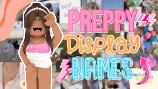 15 PREPPY Display Names FOR ROBLOX [upl. by Wohlert]