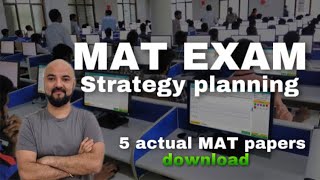 MAT Exam Strategy Planning amp Target JBIMS  5 Actual MAT Papers Download PDF [upl. by Ferrand]