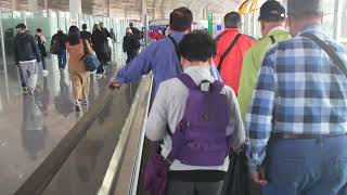 China Beijing Capital International Airport 1X escalator 2X moving sidewalk [upl. by Elison]