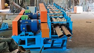 Amazing Round to square tube forming machine 2 design can be made in one roller forming machine [upl. by Kilar]