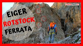 The Via Ferrata Rotstock that goes up the north face of the Eiger [upl. by Perla528]