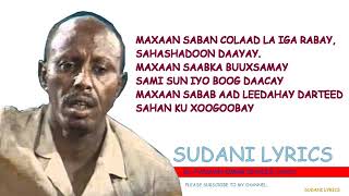 Cumar Dhuule  Caashaqa Haween  Boodhari  Hees Qaraami Xul ah With Lyricss [upl. by Dodd]