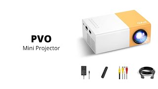 PVO  Mini Projector  Theater Movie Projector with HDMI USB Interfaces and Remote Control [upl. by Ecnaiva449]