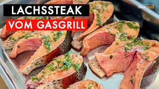 LACHSSTEAK VOM GASGRILL  LACHSFORELLE [upl. by Atteugram]