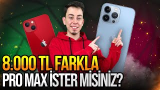 iPhone 13 Pro Max vs iPhone 13  8000 TL farkla Pro Max [upl. by Reimer]