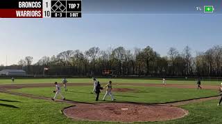 WesDel Baseball vs Daleville High School [upl. by Rowland]