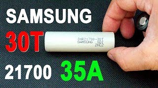 Samsung 30T  High Drain 21700 Liion Battery discharge capacity test [upl. by Reinar]