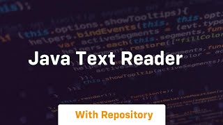 java text reader [upl. by Feilak719]