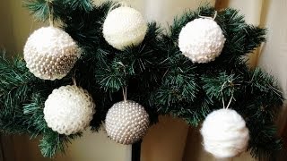 DIY hand made christmas decorations ❄ Palline di Natale decorate fai da te [upl. by Valley]